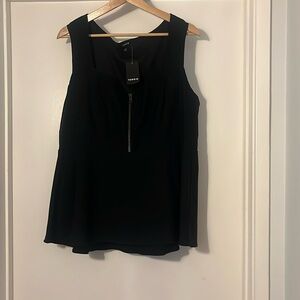 Torrid zipper front peplum top size 2 NWT